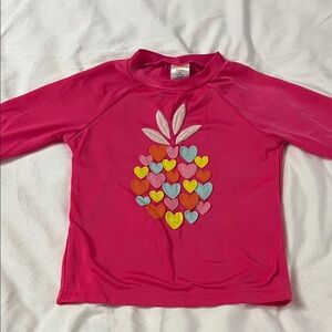 Gymboree Hot Pink Girls' Pineapple Heart Rashguard